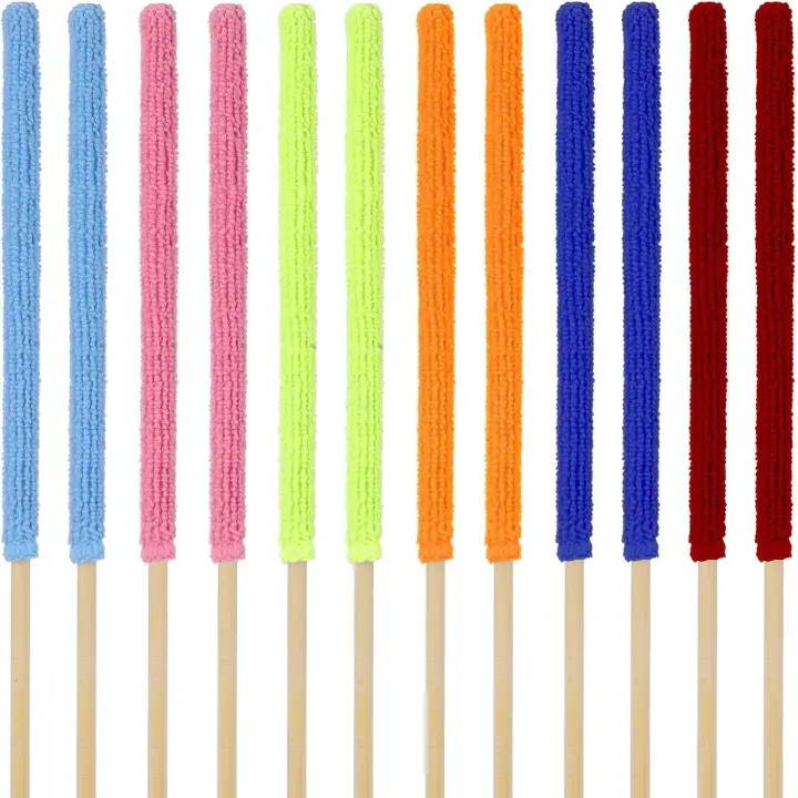 12pcs Microfiber Detail Duster Sticks Mini Duster Crevice Cleaning Tools Crevice Duster for Car Vents/Blinds/Fans/AC/TV - 1