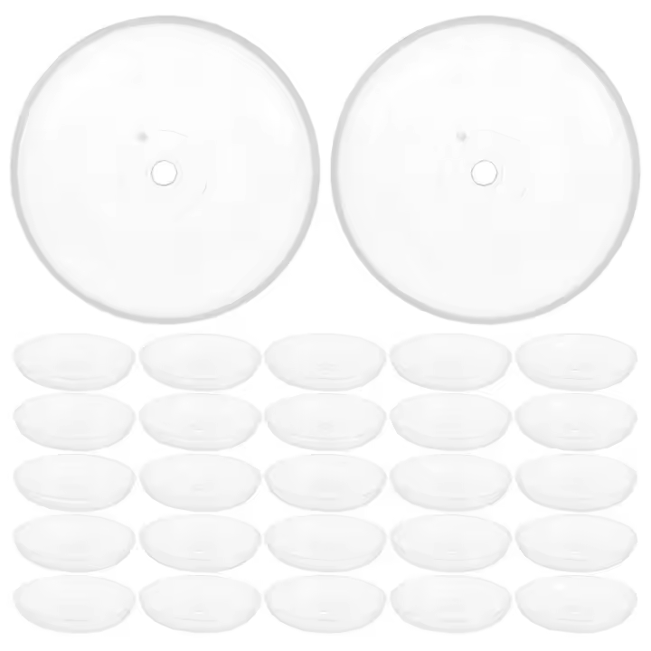 200pcs Clear Candle Bobeches For Candlestick Cake Candle Anti-dripping Trays Candle Drip Protectors - 1