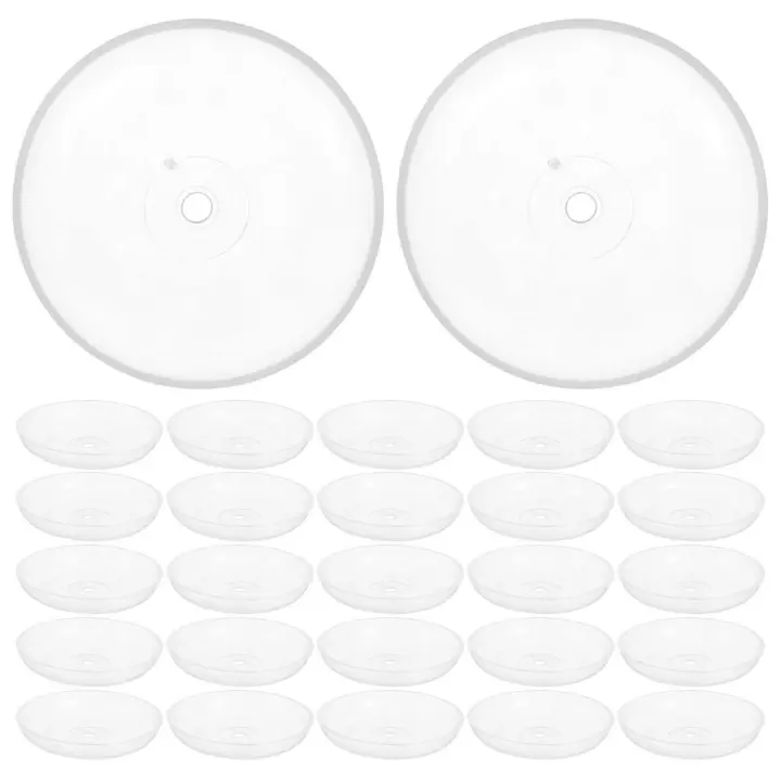 200pcs Clear Candle Bobeches For Candlestick Cake Candle Anti-dripping Trays Candle Drip Protectors - 1