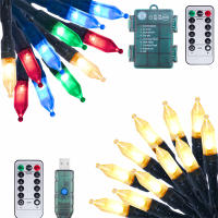 Luces De Navidad De 100 LEDs Con Control Remoto Y USB Para Árbol De Navidad Decoración De Jardín Terraza Guirnalda De Año Nuevo - details 4