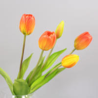 Lujosa Silicón Toque Real Tulipes Arreglo Floral Artificial Decorativo Para El Hogar Graduación Origina China Continental - details 4