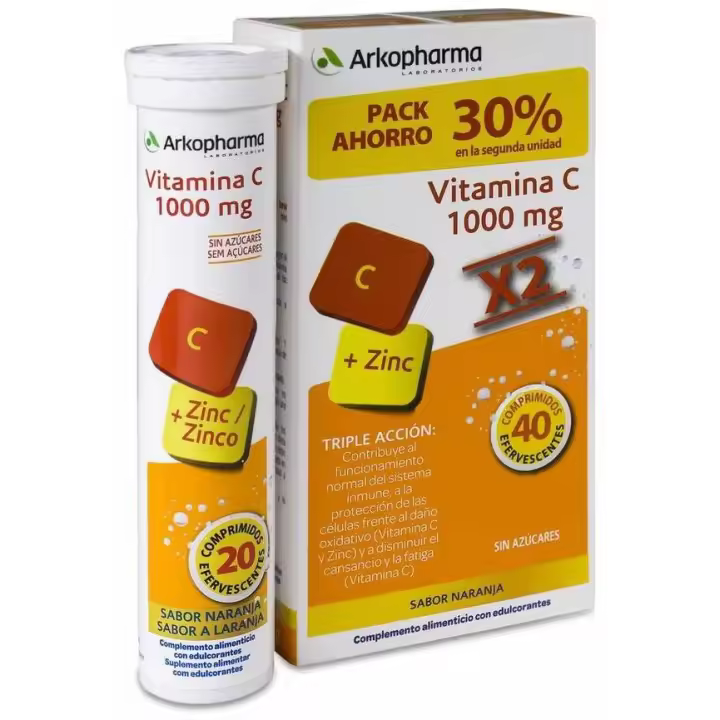Duplo Arkopharma Arkovital Vitamina C 1000 Mg + Zinc, 2 Uds - 1