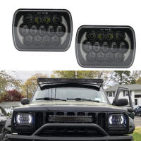 Faros Cuadrados LED Universales 7x6 "5X7" Con DRL Blanco Para Jeep Cherokee XJ Wrangler YJ Motocross H6054 H5054 Material De Aluminio - details 10