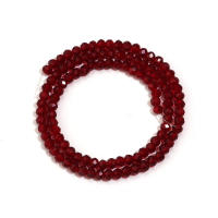 1 Hilo De Cuentas De Cristal Facetado Pomegranate Rojo Para Joyería DIY Collar Pulsera Cuentas De Vidrio Marrón Rojo Suelto - details 9