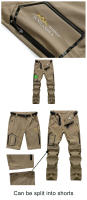 Pantalones Deportivos Hombre TRVLWEGO Transpirables Con Bolsillo Cerradura De Cremallera Secado Rápido Resistente Al Agua Para Senderismo Pesca Viajes - details 22