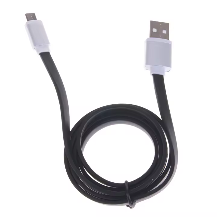 DAM. CABLE MICRO USB A USB NEGRO/PLATA. 100x1x0cm - 1