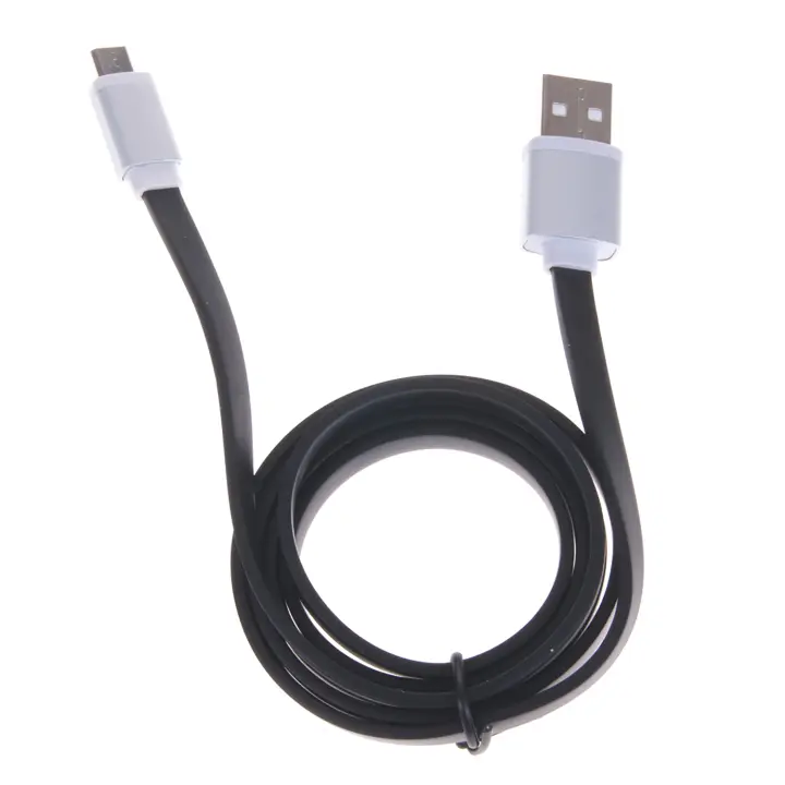 DAM. CABLE MICRO USB A USB NEGRO/PLATA. 100x1x0cm - 1