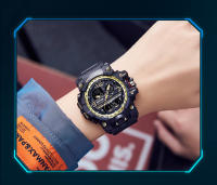 Reloj De Pulsera Militar Deportivo Para Hombre SANDA 3133 G Style 50M a Prueba De Agua Resistente Al Shock Con Cuarzo Digital Y Luz LED - details 3