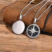 Collar masculino con colgante de ojo de tigre y estrella de 8 puntas - Acero inoxidable hipoalergénico - details 6