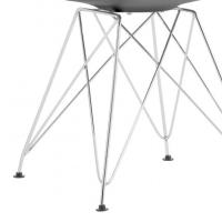 ORION91 Silla VEGA Estructura Cromada Asiento Acolchado Piel Sintética Color Negro 🖤 – 48 x 41 x 82 cm Comedor Oficina Salón Teletrabajo Cocina - SpazioLuzio - details 2