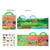 Libro De Pegatinas Reutilizables Para Niños Con Diversos Escenarios Juego De Rompecabezas DIY Educativo Juguetes Clásicos Para Niños De 2 a 4 Años Regalos - details 2