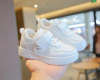 Nuevos Zapatos De Niños Pequeños En Blanco Tenis Deportivos Antideslizantes Suela Suave Primavera Otoño Casual Unisex PU Cuero Transpirable Talla Verdadera - details 7