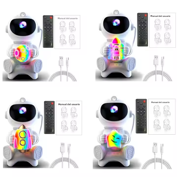 Proyector De Estrellas Y Galaxias LED Astronauta Con Altavoz Bluetooth Lámpara De Noche Para Decoración De Habitación Regalo Para Niños - 1