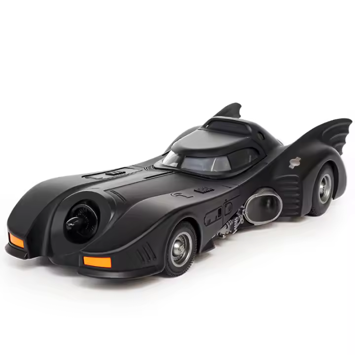 Batmobile De Escala 1/18 En Metal Con Sonido Y Luz Regalo De Cumpleaños Para Niños Juguete De Coche Diecast De Alta Simulación Tamaño Aproximado 30.5*12.5*6cm - 1