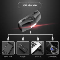 Lámpara Frontal LED Roja Recargable Con Zoom 3 Modos Para Pesca Caza Y Camping Batería 18650 Luz De Mano Con Foco Potente - details 1