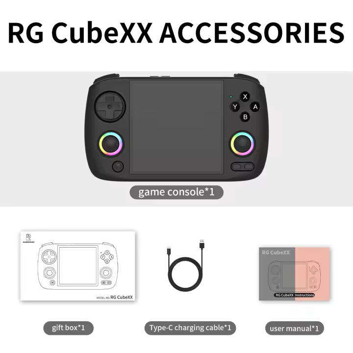 Consola de videojuegos Retro ANBERNIC RG Cubex Handheld Game 3.95" IPS Pantalla 720*720 Linux WIFI Bluetooth Conexión HD - 1
