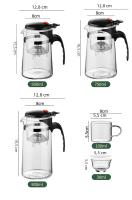 HMLOVE Tetera De Vidrio Resistente Al Calor Para Puer Kettle Infusor De Té Con Filtro De Borosilicato Alto 801-900ml Gung Fu Teawear Chino Flor Pot - details 9