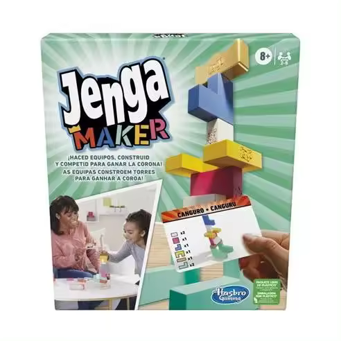 Hasbro Juego de Mesa Jenga Maker - Diversión en Familia - 1