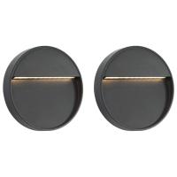 vidaXL Lámpara de pared LED de exterior aluminio fundido negro Cantidad de bombillas Rectangular, Cuadrado, Circular - details 2
