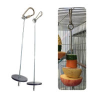 Nuevo Portador De Alimentos Para Pájaros Acero Inoxidable Juego De Juguetes Para Periquito Pequeño Soporte Para Frutas Y Verduras En Jaula De Animales Domésticos - details 18