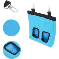 Bolsa de heno para conejos, comedero colgante para cerdos, bolsa de almacenamiento para animales pequeños (azul) - details 1