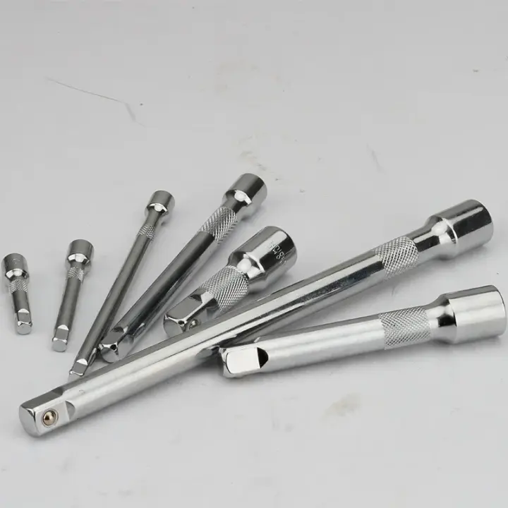 Barra De Extensión Para Llaves De Fijación CRV De Cromo Vanadio Tamaños 1/4" 3/8" 1/2" Longitudes Variables 50/75/100/125/150/251mm - 1