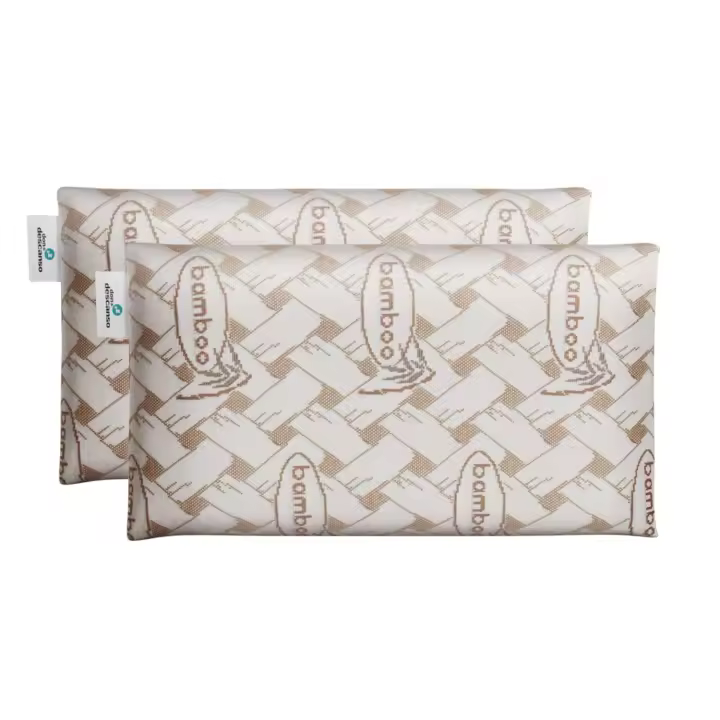 Nalui Almohada Viscoelástica Chloe Blanco de Viaje Bambú Pack 2 (42 x 24cm) - 1