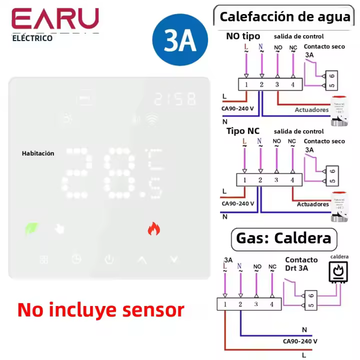 Termostato Inteligente WiFi Tuya Para Calefacción Eléctrica Piso Calentador Agua Gas Compatible Con Google Home Alexa Control Remoto Por Voz - 1