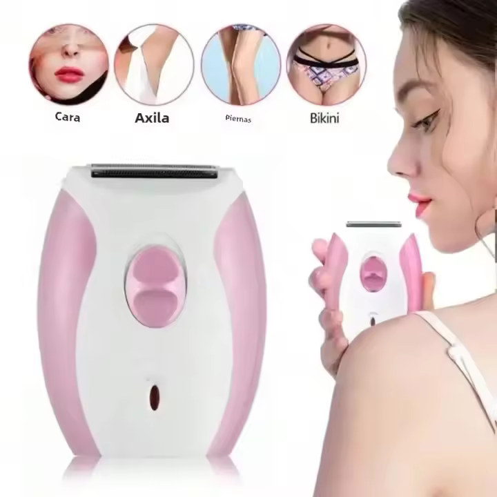 Afeitadora Eléctrica Recargable Para Mujer Trimmer De Pelo Facial Y Bikini Máquina De Eliminación De Pelo Rasador Cordless Para Piernas - 1