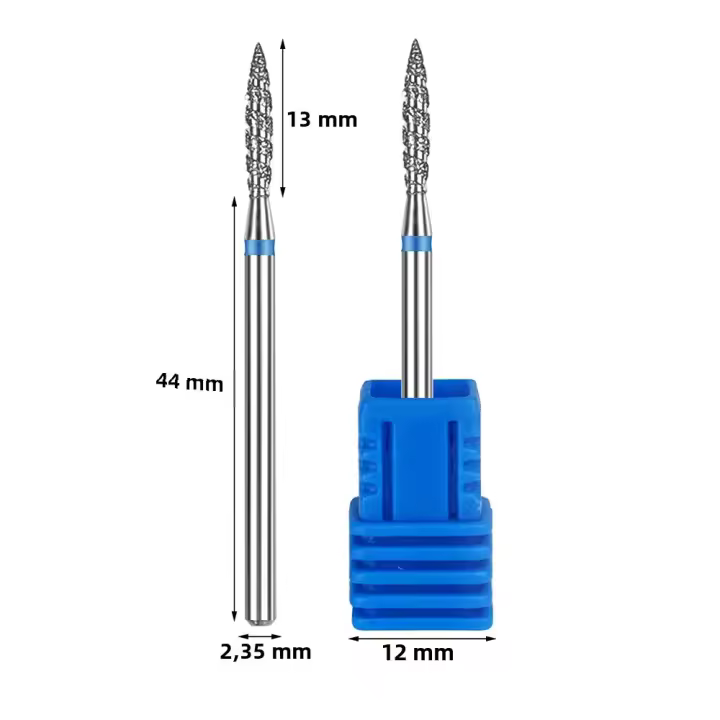 Broca De Uñas Para Taladro Diamante Torbellino Cutter De Cutícula Herramienta De Manicura Y Pedicura Burro De Giro Cabeza De Trituración Espiral Suministros De Belleza - 1