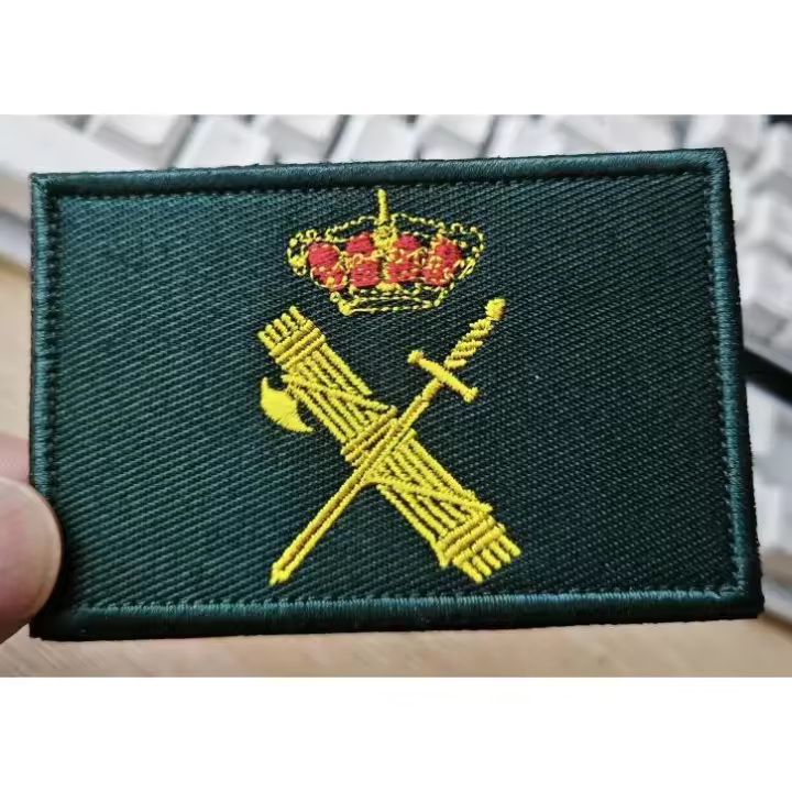 Parches tela bordados bandera GUARDIA CIVIL. medidas 8x5 cm - 1