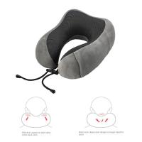 Almohada De Viaje En Forma De U De Espuma De Memoria Soporte Para Cuello Sin Bolsa De Transporte Tapones Para Los Oídos Y Máscara - details 1