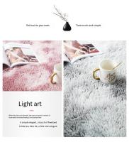 Alfombra Decorativa De Suelo Para Dormitorio Y Sala De Estar Tela De Seda Antirresbaladiza Secado Rápido Con Diseño De Gradiente Resistente Al Polvo Y Lavable - details 3