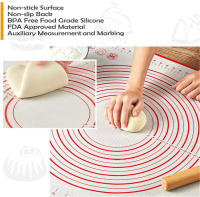 LMETJMA Tapete De Silicona Para Pastelería Extra Grueso No Adhiere Con Medición Para Hornear Y Amasar Massa Florestan KC0455 - details 2