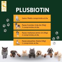 PLUSBIOTIN. Suplemento de biotina para perros y gatos de Laboratorios Pino.  Mantenimiento del pelo y uñas en perros y gatos. - details 1