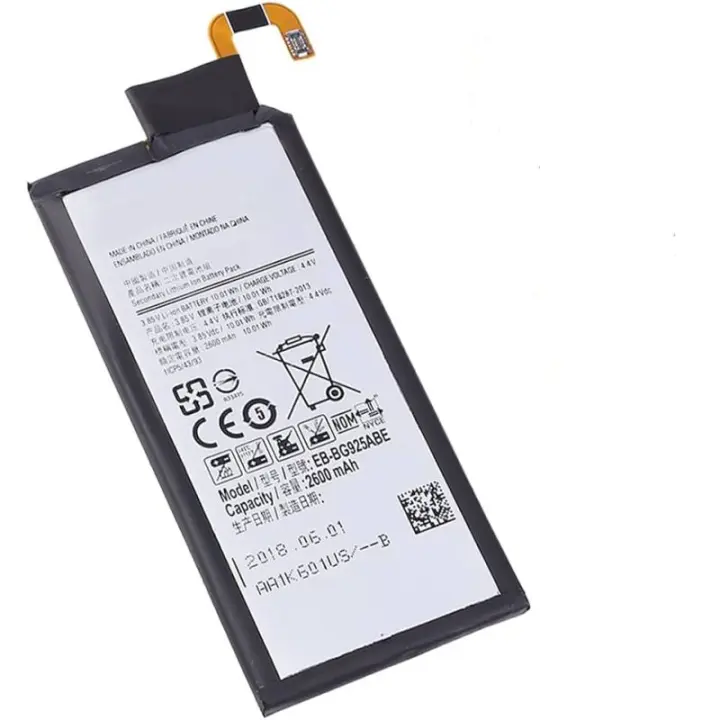 Bateria compatible con Samsung Galaxy S6 Edge ⋆ EB-BG925ABE ⋆ Capacidad 2600 mAh ⋆ Voltaje 3.85V ⋆ Tipo Li-Ion ⋆ Repuesto confiable para restaurar autonomía ⋆ Compatibilidad exacta con Galaxy S6 Edge SM-G925 ⋆ Instalación sencilla y segura - 1