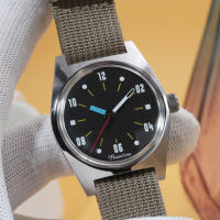 Reloj Mecánico De Mano PHANTOM 7120 Para Hombres 36mm Retro Business Tiempo Clásico Sencillo Para Parejas Material De Correa De Cuero Resistente Al Agua 3Bar - details 3
