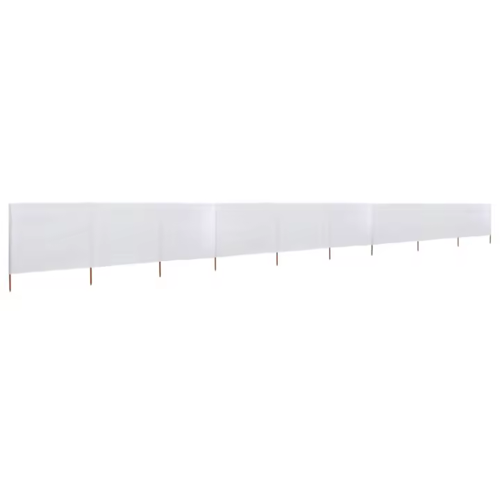 Paravientos de Playa de 9 paneles lienzo Blanco arena 1200x160 cm - 1
