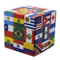 Cubo Mágico 3x3x3 Con Elementos De Banderas De Países Juguete Educativo Para Niños Regalos De Cumpleaños Puzzle De Plástico Magnético - details 1
