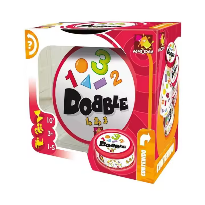 Juego de Mesa Dobble - Formas y Números para Entrenar la Atención y Percepción Visual - 1