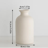 Vaso De Flor Cerámico Blanco Alargado Estilo Nórdico Minimalista Decoración De Escritorio Para Arreglo Floral Y Flores - details 5