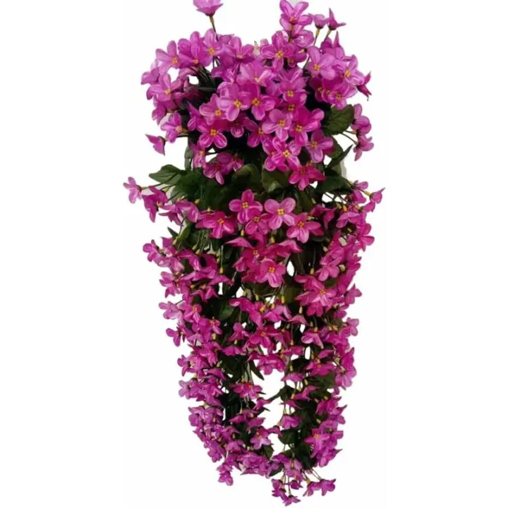 4 Pétalos Que Cuelgan Flores Artificiales, Wisteria Que Cuelgan Flores Artificiales Para La Decoración Del Hogar De La Boda (Fucsia) - 1