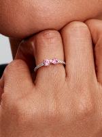 Pandora - Anillo de Lasso Bright Pink-Plata de Ley - details 0
