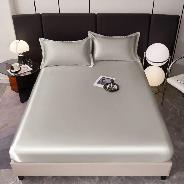 Juego de Ropa de Cama Moderno de hielo de Seda 3 Piezas Ajustables para Todas las Estaciones - 1
