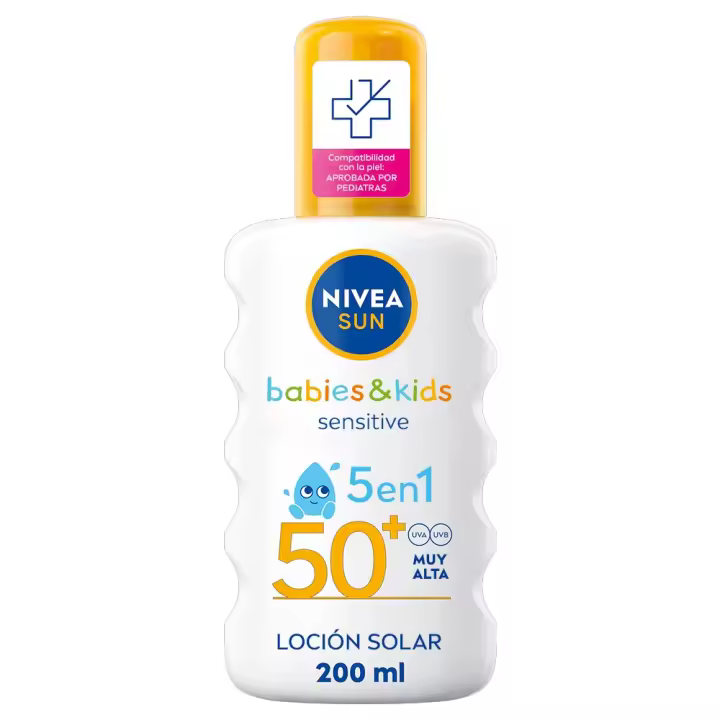NIVEA SUN FP 50+ Spray Solar Niños Sensitive - Protección muy alta - 1