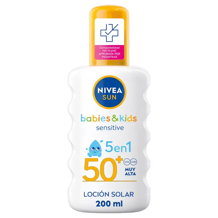 NIVEA SUN FP 50+ Spray Solar Niños Sensitive - Protección muy alta - 1