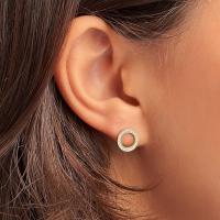 PANDORA Signature Pendientes de fondo con diseño de Círculo centeleante con conciritas cúbicas transparentes, Coma con embalaje de Caja de Giunte original. - details 2