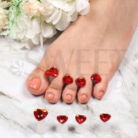 8 Pcs Pack Separadores De Dedos De Pie De Silicona Herramientas De Pedicura Suaves Con Diseño De Margarita Corazón Y Diamantes Cuidado De Los Pies - details 5
