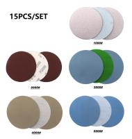 15pcs Disco De Arena De 125mm Pulido Con Lazo De Ganchillo Sandpaper Redonda Para Automóviles Grados 1000 2000 3000 4000 5000 - details 1