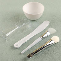 Set De 5 Piezas De Silicona Blanca Para Mezclar Máscaras De Cara Herramientas De Cuidado De La Piel Para Mujeres Y Chicas Belleza Salón Cosméticos - details 6